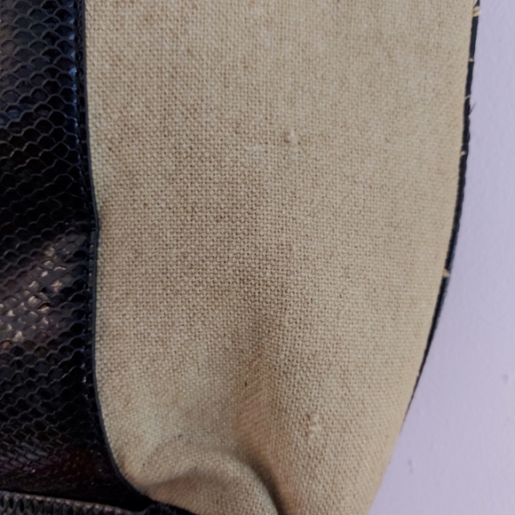 (2 for $20) Nine West cotton/linen large tote bag - Picture 5 of 8